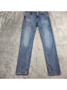 Levis 502 Jeans Mens 32X34 Blue Slim Tapered Workwear Stretch Denim